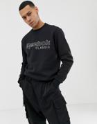 Reebok Classic Logo Embroidered Sweatshirt In Black