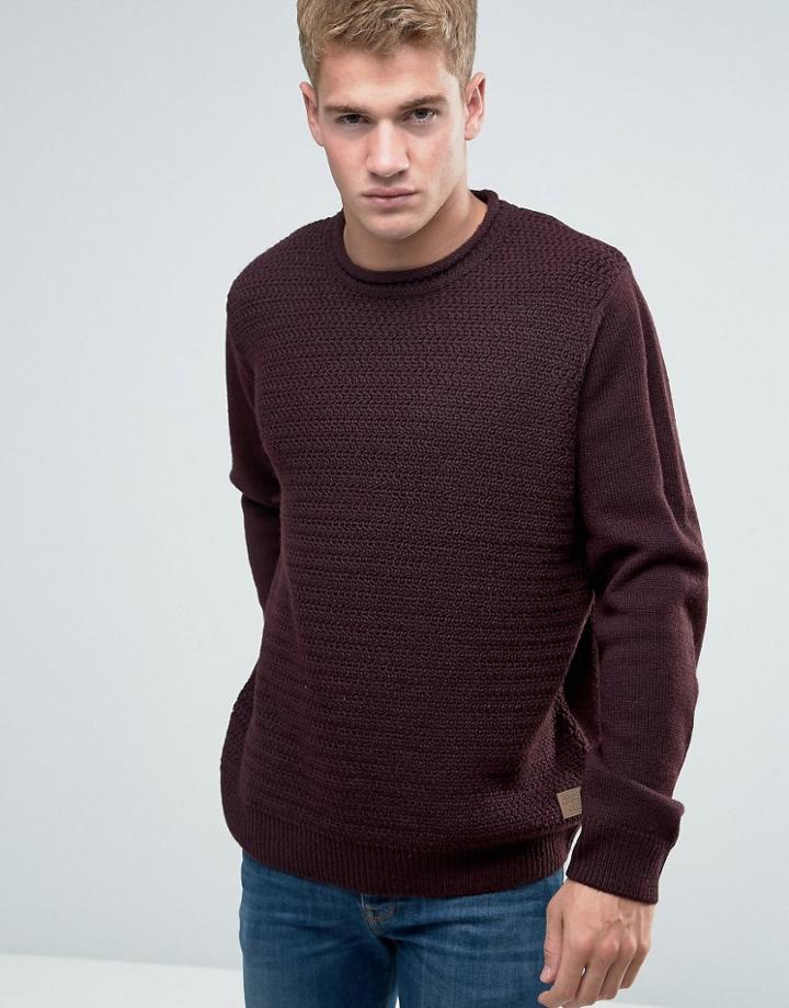 Threadbare Crew Neck Sweater - Red