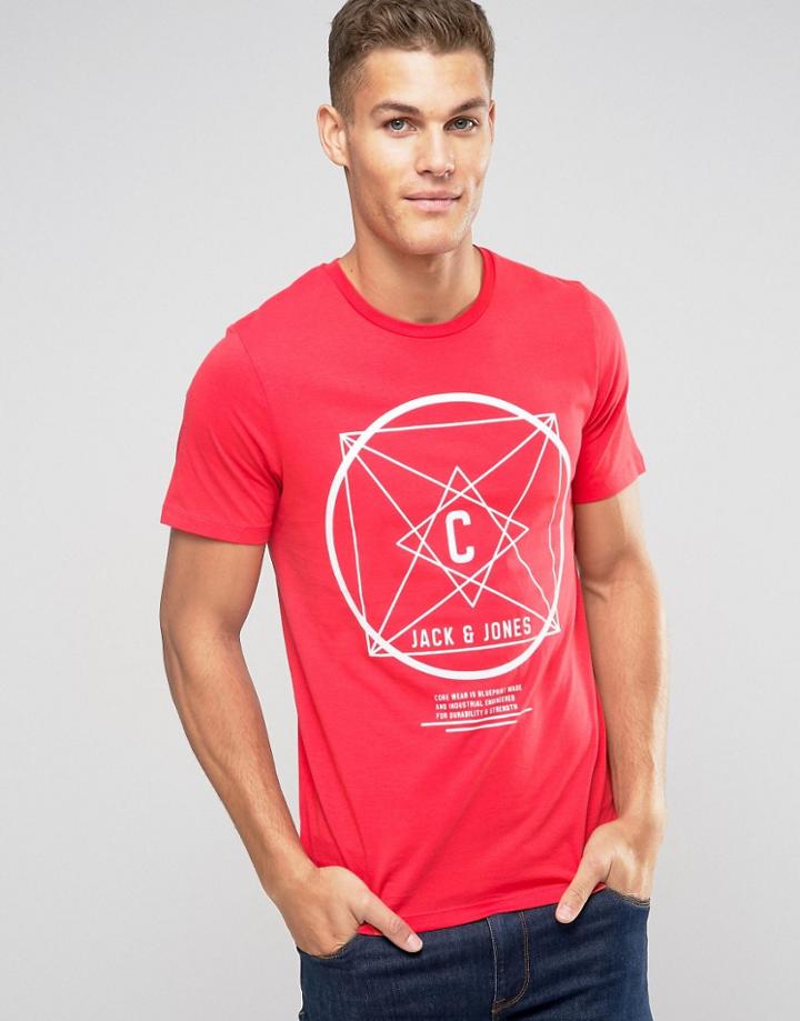 Jack And Jones Crew T-shirt - Red