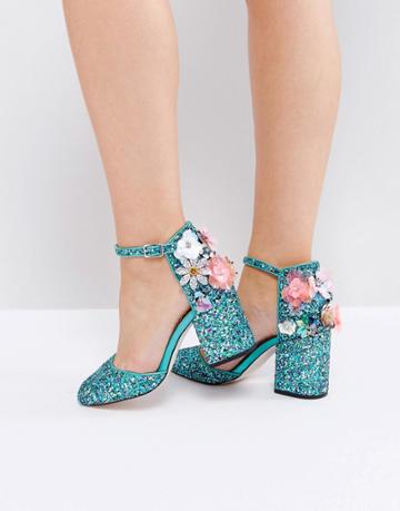 Asos Paparazzi Embellished Heels - Blue