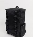 Crooked Tongues Boxy Backpack In Black - Black