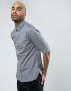 Allsaints Regular Fit Short Sleeve Shirt With Logo - Blue