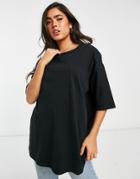 Selected Femme Oversized Sweatshirt In Black