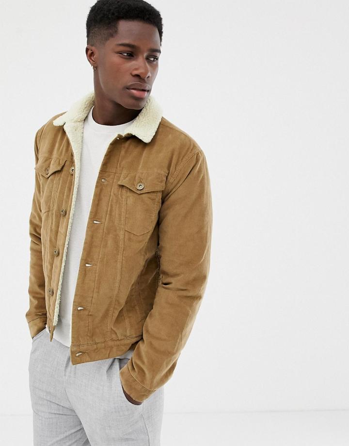 Le Breve Borg Cord Jacket - Brown
