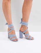 Asos Design Halliwell Block Heeled Sandals - Multi