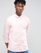Waven Slim Fit Shirt In Pale Pink - Pink
