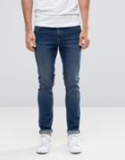 Cheap Monday Tight Skinny Jeans Pure Blue - Blue