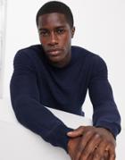 Selected Homme Sweater With Crew Neck In Navy