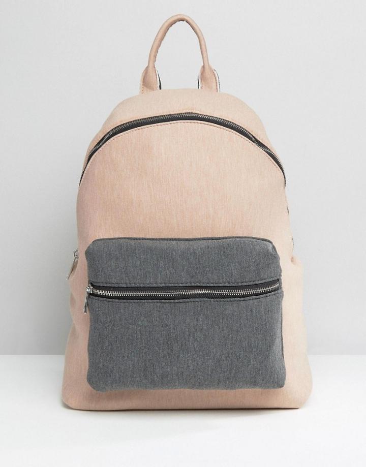 Asos Lifestyle Jersey Color Block Backpack - Multi