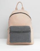 Asos Lifestyle Jersey Color Block Backpack - Multi