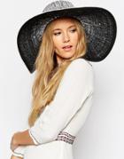 Asos Oversized Straw Hat In Ombre Space Dye - Mono