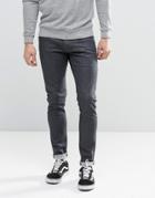 G-star 3301 Super Skinny Jeans Deconstructed Dark Gray Rinse - Gray
