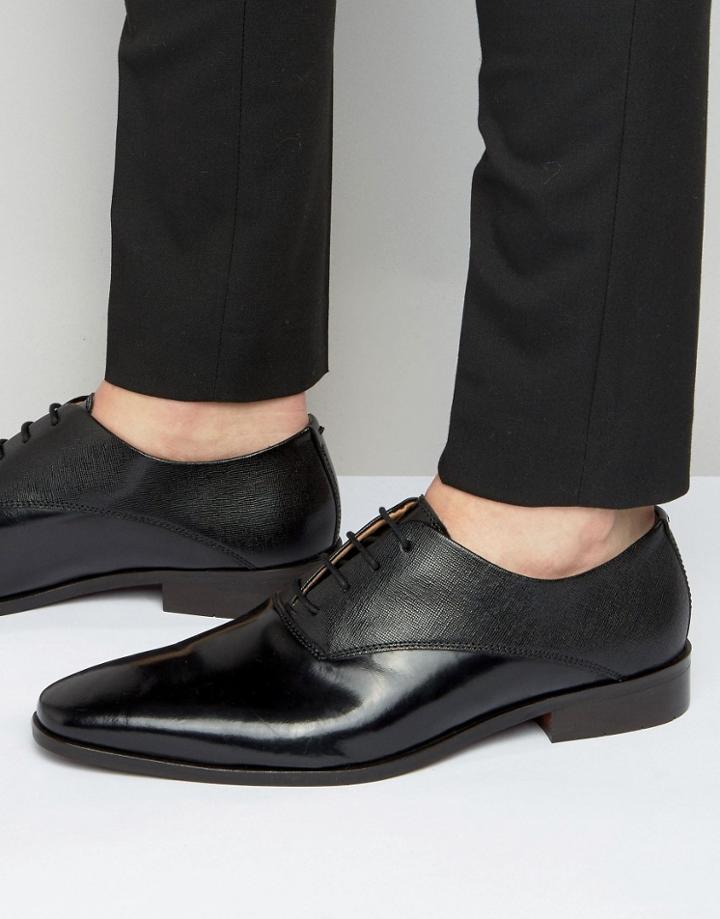 Kg Kurt Geiger Barkar Leather Oxford Shoes - Black