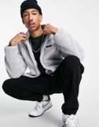 Topman Fleece Jacket In Light Gray-blues