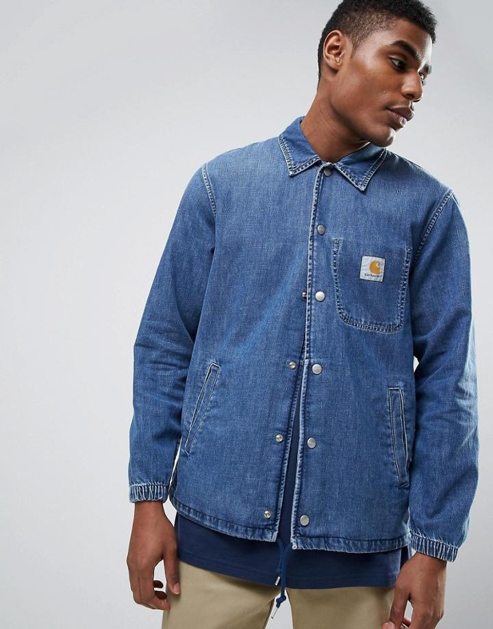 Carhartt Wip Denim Coach Jacket - Blue