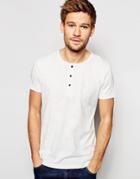Esprit Henley T-shirt - Off White