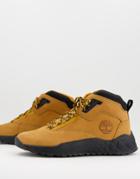 Timberland Solar Wave Mid Top Sneakers In Wheat Tan-brown
