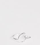 Asos Design Sterling Silver Ring With Linked Open Circles - Silver