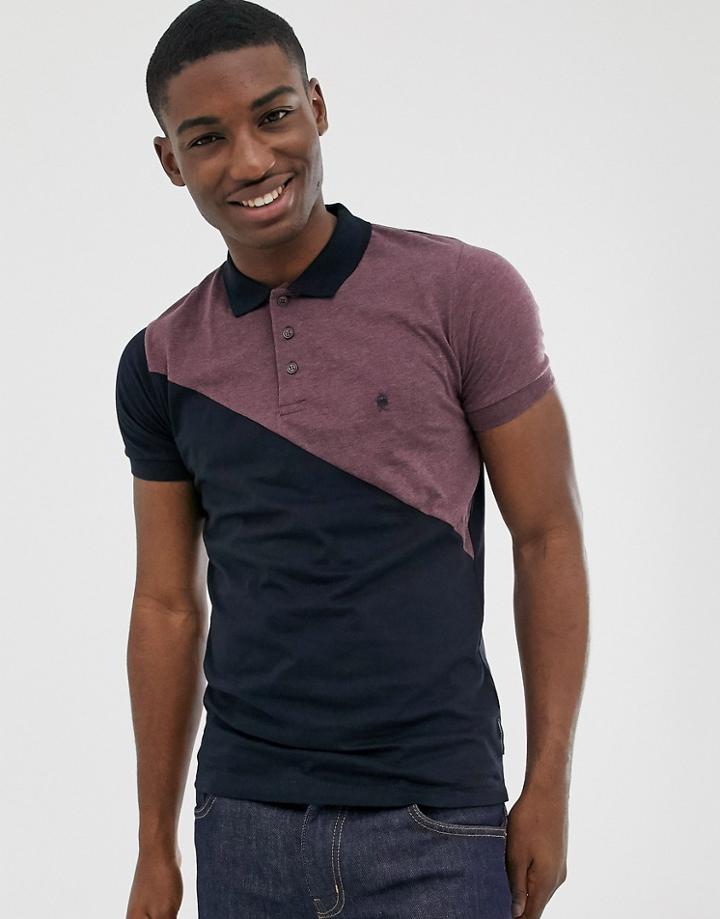 French Connection Diagonal Polo-navy