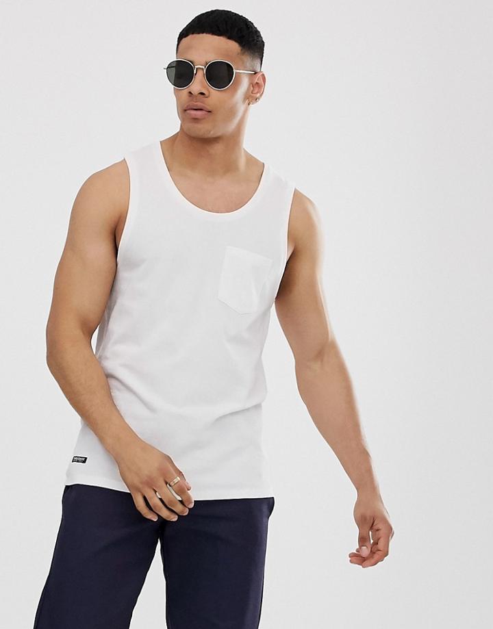 Threadbare Pocket Tank-white