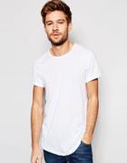 Esprit Melange Longline T-shirt - White