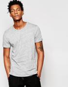 Minimum T-shirt In Slub Cotton In Gray - Light Grel Mel