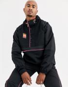 Adidas Originals Adiplore Half Zip Jacket With Hood In Black