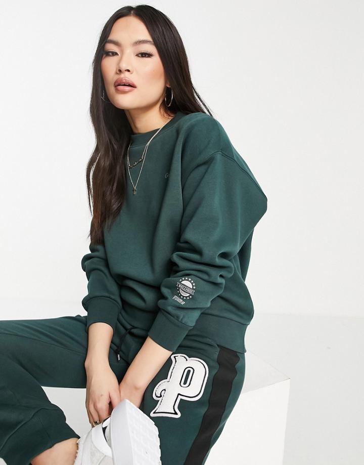 Puma Wellness Club Sweatshirt In Dark Green