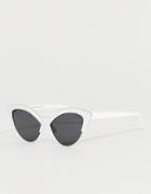 Svnx Cat Eye Sunglasses In White - White