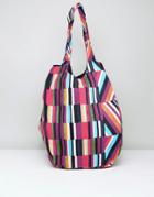 Vero Moda Color Block Shopper Bag - Pink
