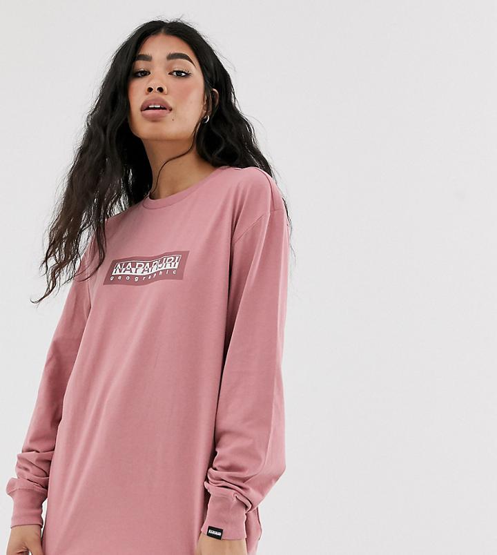 Napapijri Sox Tribe Long Sleeve Top In Pink