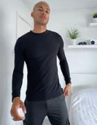 Asos Design Organic Muscle Sweatshirt In Black