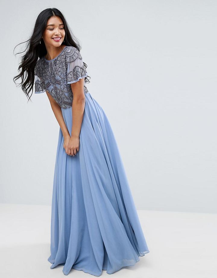 Asos Geo Embellished Tshirt Maxi Dress - Multi