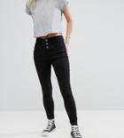 New Look Petite High Waist Skinny Jean In Black - Black