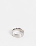 Icon Brand Brushed Stainless Steel Band Ring In Silver