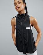 Asos 4505 Sleeveless Run Jacket With Back Zip Functional Detail - Black