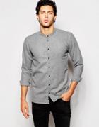 Minimum Granddad Collar Shirt - Gray