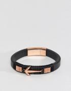 Steve Madden Arrow Leather Bracelet - Brown