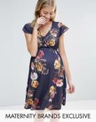 Bluebelle Maternity Nursing Floral Print Tea Dress - Multi