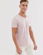 Esprit T-shirt With Gray And Red Stripe