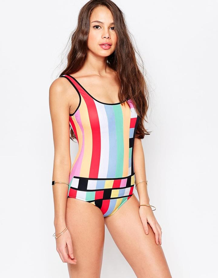 Seafolly Band Wave Stripe Swimsuit - Bandwave