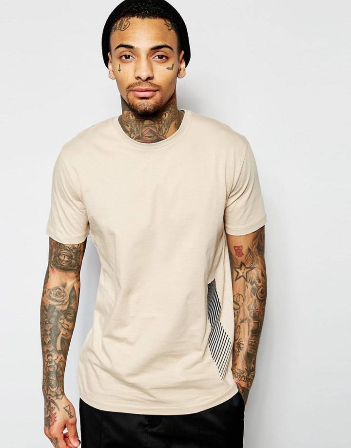 Criminal Damage Watercolour T-shirt - Nude