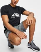 Nike Running Dri-fit Trail T-shirt In Black
