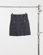 Stradivarius Co-ord Mini Skirt In Plaid-multi