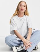 Topshop Panel Boxy T-shirt In Heather Gray