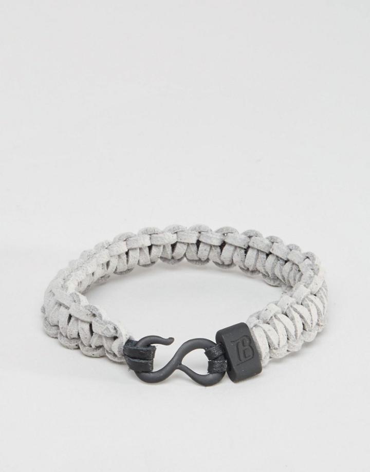 Icon Brand Woven Bracelet In Gray - Gray