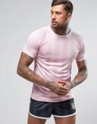 Siksilk Fleck T-shirt In Pink With Curved Hem - Pink