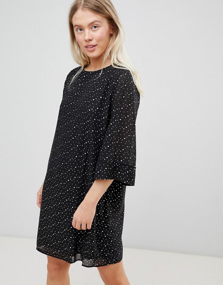 Moves By Minimum Spot Shift Dress - Black