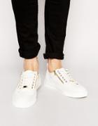 Asos Sneakers With Zip - White