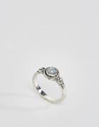 Asos Mermaid Opal Stone Pinky Ring - Silver